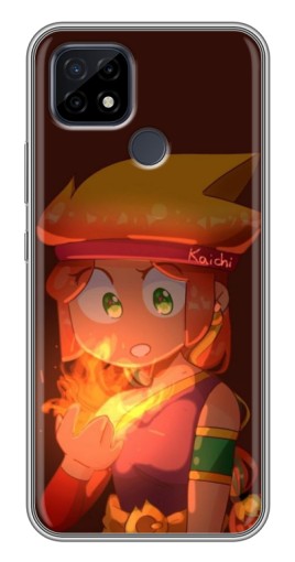 Чехол с принтом "Amber с огнем" для Realme C21