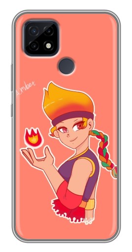 Силиконовый чехол с изображением "Amber с огоньком" для Realme C21