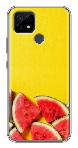 Чехол с печатью "Арбузики на желтом" для Realme C21