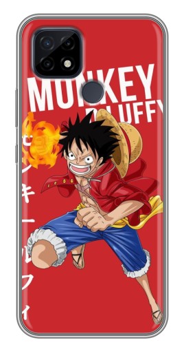 Чехол с картинкой "Атакующий D Luffy" для Realme C21