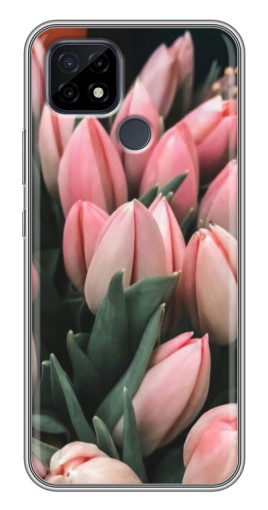Чехол с картинкой "Букет тюльпанов" для Realme C21