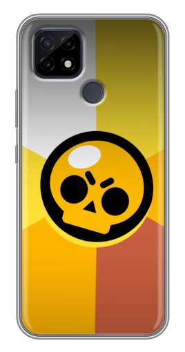 Чехол с печатью "Череп Бравл Старс" для Realme C21