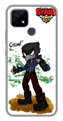 Чехол с печатью "Crow" для Realme C21