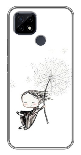 Силиконовый чехол с изображением "Девочка с одуванчиком" для Realme C21