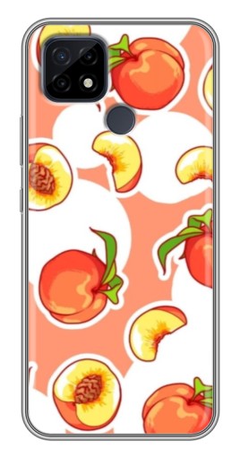 Чехол с печатью "Дольки персиков" для Realme C21