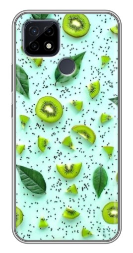 Чехол с картинкой "Фон киви" для Realme C21