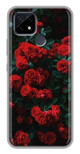 Чехол с печатью "Красные розы" для Realme C21