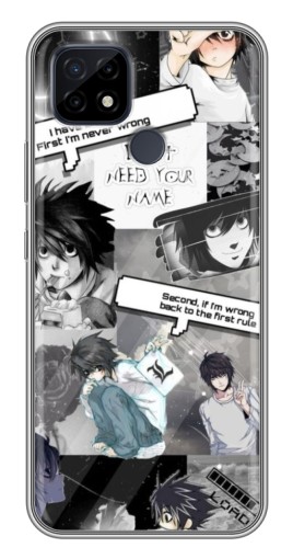 Чехол с картинкой "L - Death note" для Realme C21