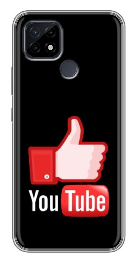 Силиконовый чехол с изображением "Лайк YouTube" для Realme C21