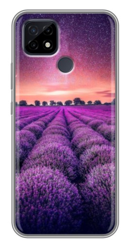 Чехол с печатью "Лавандовое поле" для Realme C21