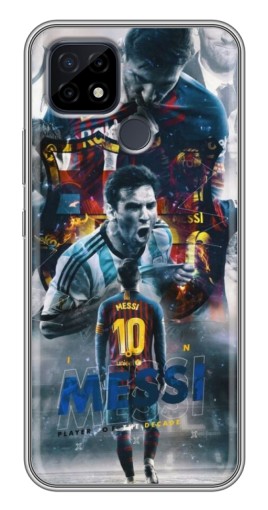 Чехол с картинкой "Легендарный Месси" для Realme C21