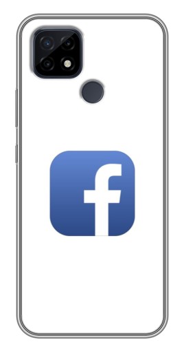 Чехол с картинкой "Лого Фейсбук" для Realme C21
