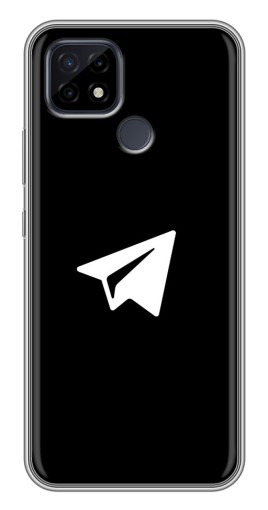 Чехол с картинкой "Лого Телеграм" для Realme C21