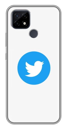 Чехол с печатью "Лого Твиттера" для Realme C21