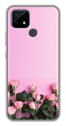 Силиконовый чехол с изображением "Нежные розы" для Realme C21
