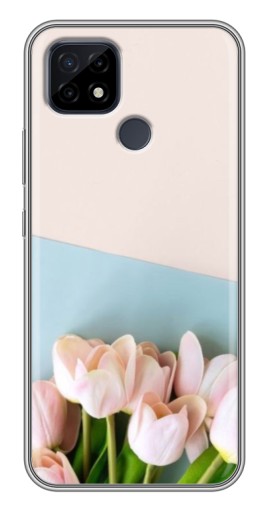 Чехол с печатью "Нежные тюльпаны" для Realme C21