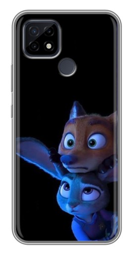 Чехол с печатью "Ник и Джуди" для Realme C21