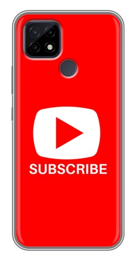 Чехол с картинкой "Подписаться" для Realme C21