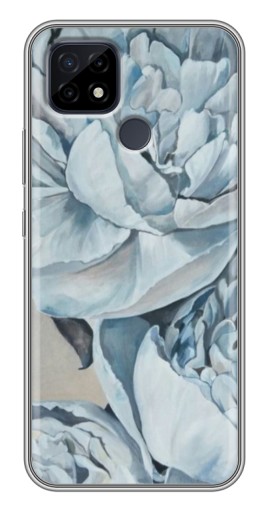 Чехол с принтом "Рисунок пионы" для Realme C21