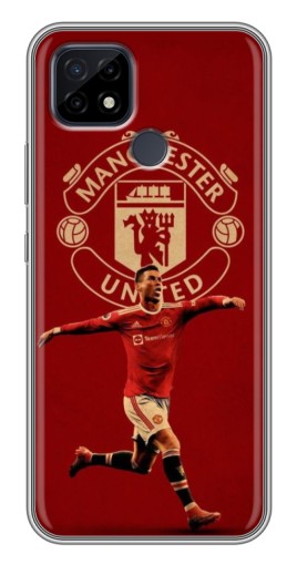 Силиконовый чехол с изображением "Ronaldo в МЮ" для Realme C21