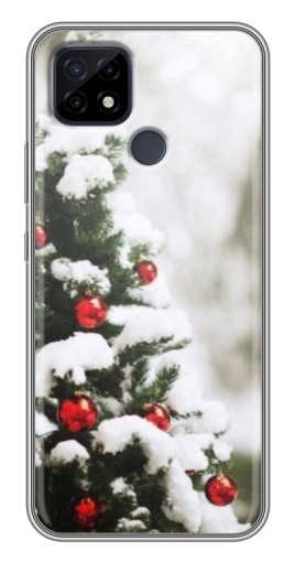 Чехол с печатью "Рождественская елка" для Realme C21