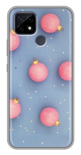 Чехол с печатью "Розовые шары" для Realme C21