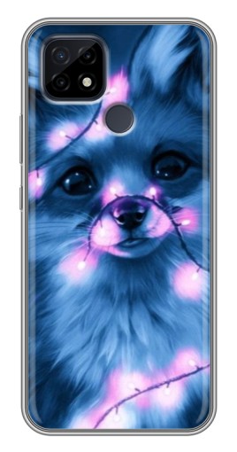 Чехол с печатью "Синяя лисичка" для Realme C21