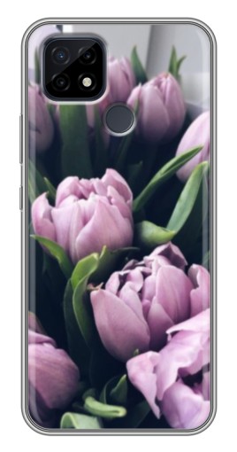 Чехол с принтом "Сиреневые тюльпаны" для Realme C21
