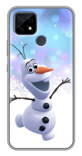 Чехол с картинкой "Снеговик Олаф" для Realme C21