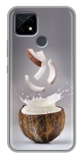 Чехол с картинкой "Стакан кокоса" для Realme C21