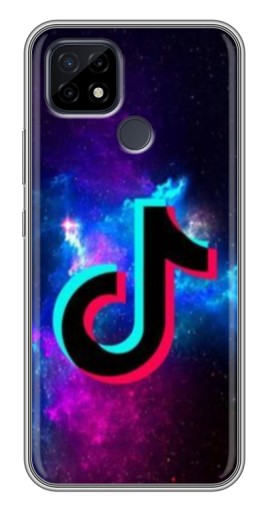 Чехол с картинкой "ТикТок в космосе" для Realme C21