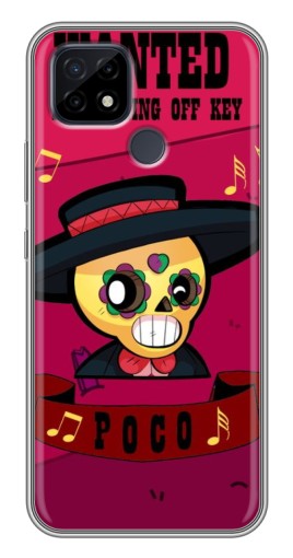 Чехол с печатью "WANTED POCO" для Realme C21