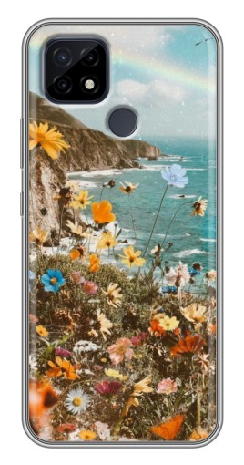 Чехол с принтом "Яркие полевые цветы" для Realme C21