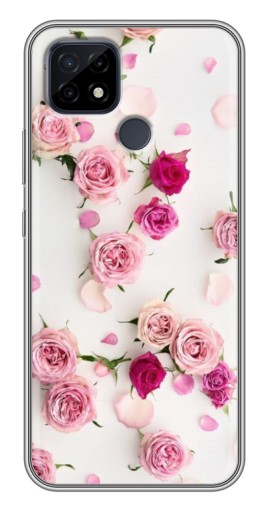 Чехол с принтом "Яркие розы" для Realme C21