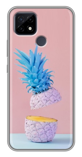 Силиконовый чехол с изображением "Яркий ананас" для Realme C21