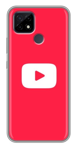 Чехол с картинкой "YouTube Кнопка" для Realme C21