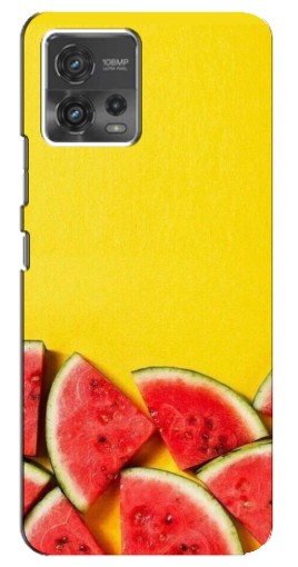 Силиконовый чехол с изображением "Арбузики на желтом" для Motorola MOTO G72