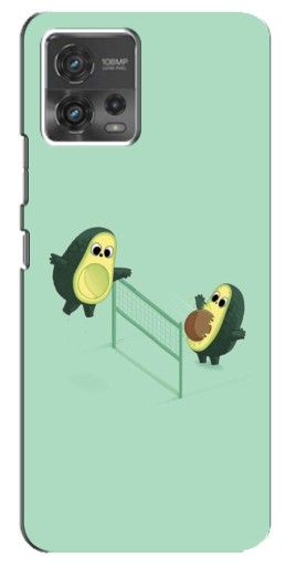 Силиконовый чехол с изображением "Авокадо волейболисты " для Motorola MOTO G72