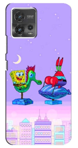 Чехол с печатью "Крабс и Спанч Боб" для Motorola MOTO G72
