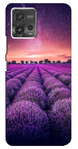 Силиконовый чехол с изображением "Лавандовое поле" для Motorola MOTO G72
