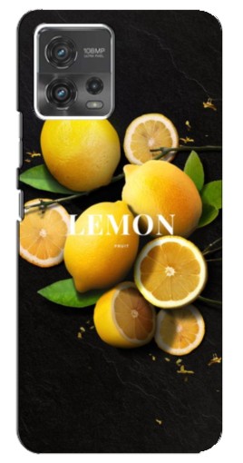 Силиконовый чехол с изображением "Лимон на черном" для Motorola MOTO G72