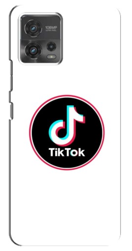 Силиконовый чехол с изображением "Лого Тик Ток" для Motorola MOTO G72