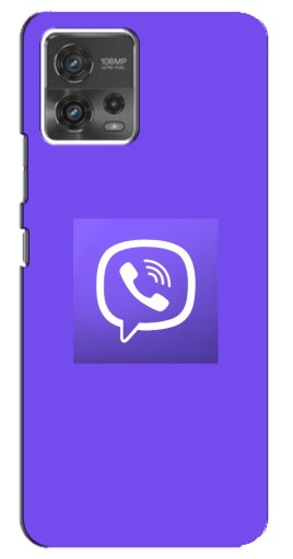 Силиконовый чехол с изображением "Лого Viber" для Motorola MOTO G72