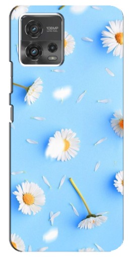 Силиконовый чехол с изображением "Ромашковый фон" для Motorola MOTO G72
