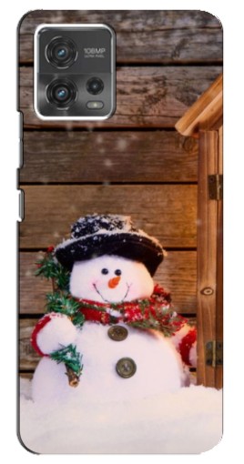 Чехол с картинкой "Рождественский снеговик" для Motorola MOTO G72