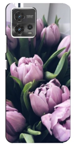 Чехол с печатью "Сиреневые тюльпаны" для Motorola MOTO G72