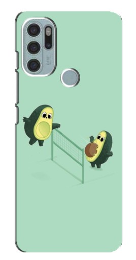 Чехол с печатью "Авокадо волейболисты " для Motorola MOTO G60s