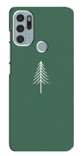 Чехол с принтом "Белая елка" для Motorola MOTO G60s