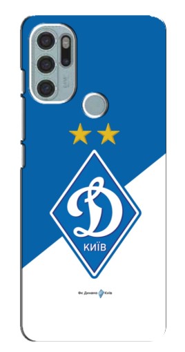 Чехол с картинкой "Бело-синий Динамо" для Motorola MOTO G60s