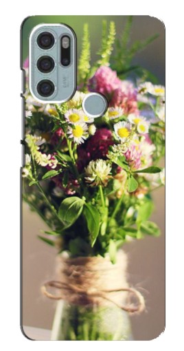 Чехол с печатью "Букет полевых цветов" для Motorola MOTO G60s